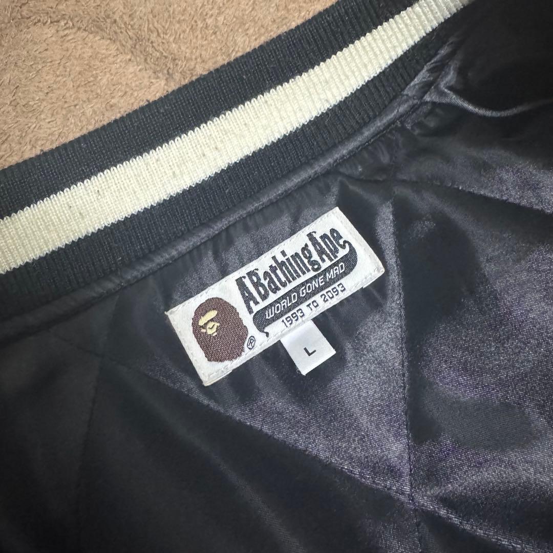 ジャケット・アウター A BATHING APE VELOUR SOUVENIR JACKET L