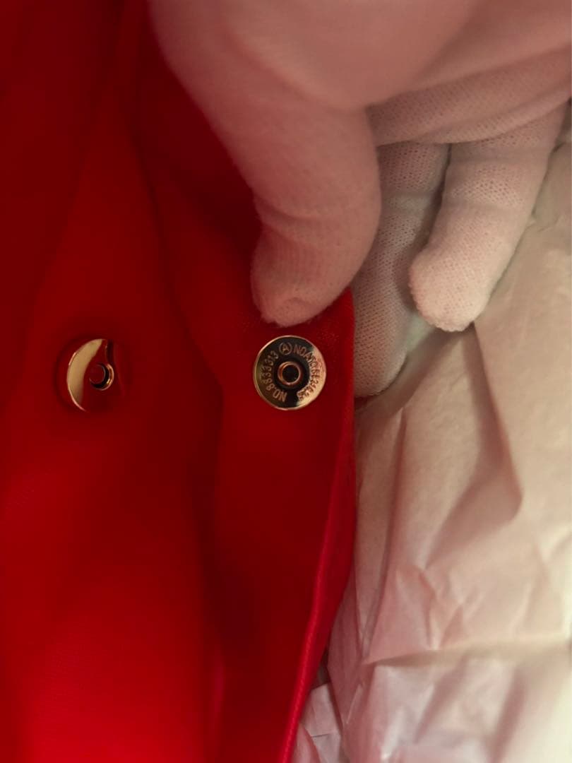 「wego」 チェックレースアップ　痛バッグs レッド