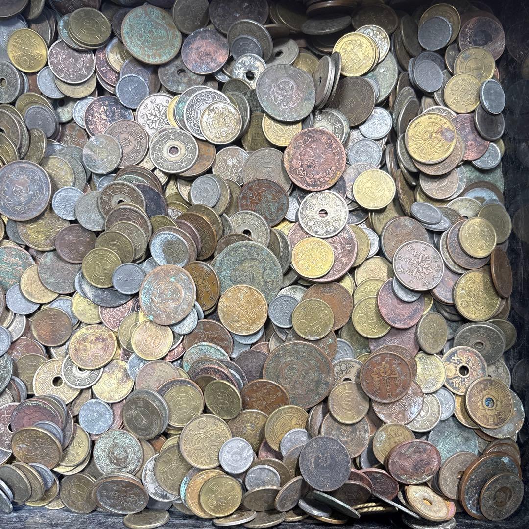 ⑤ジャンク古銭(アルミ無し)まとめ売り 約5kg 在庫処分品