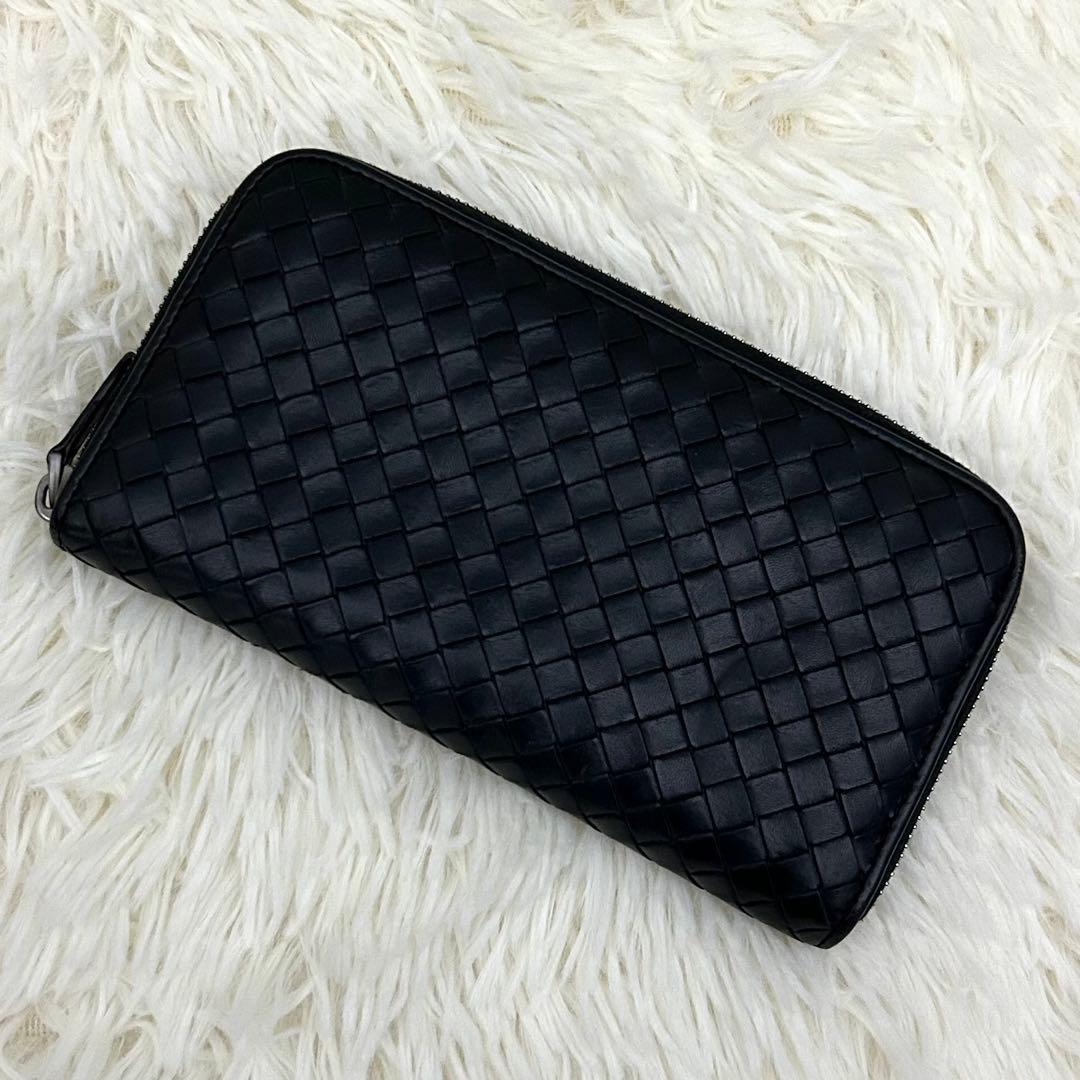 BOTTEGA VENETA イントレチャート ラウンドファスナー 長財布