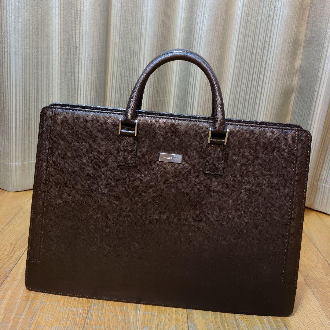ブラウン ビジネスバッグ ハンドバッグ　★中古★比較的美品！
