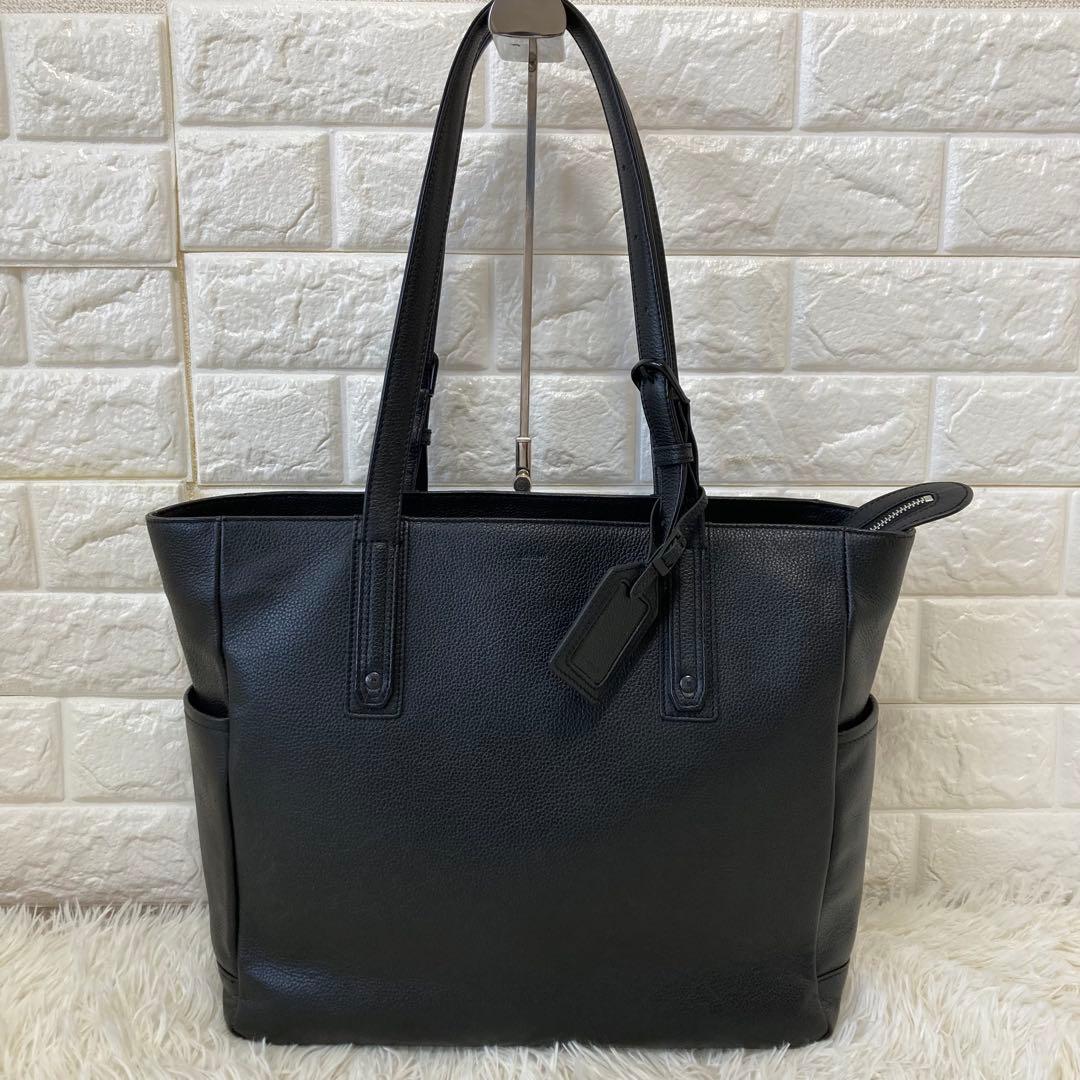 SOLATINA✨ビジネストート　レザー　ハンドル調節可　A4PC収納可　メンズ