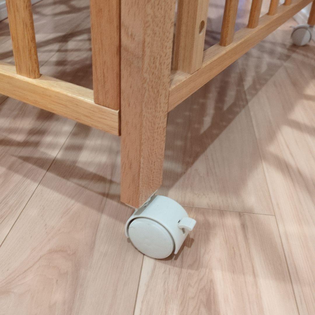 【千葉市 手渡し限定】KATOJI 木製オープンタイプベビーベッド　60×90