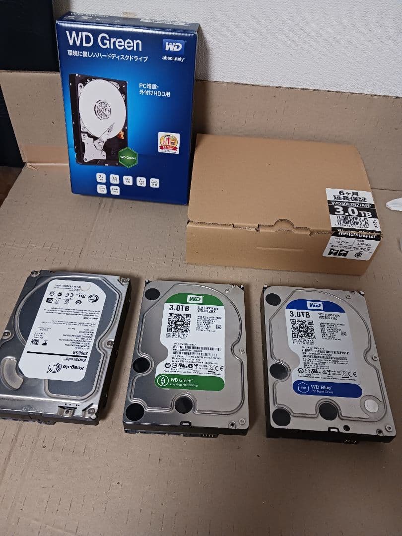 中古 WD & Seagate 3TB HDDセット