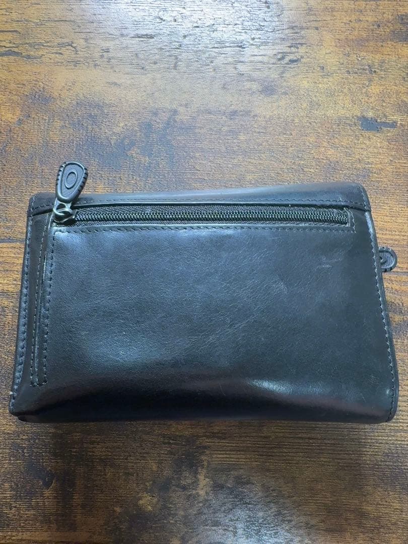 Oakley ブラック 折りたたみ財布　レザー