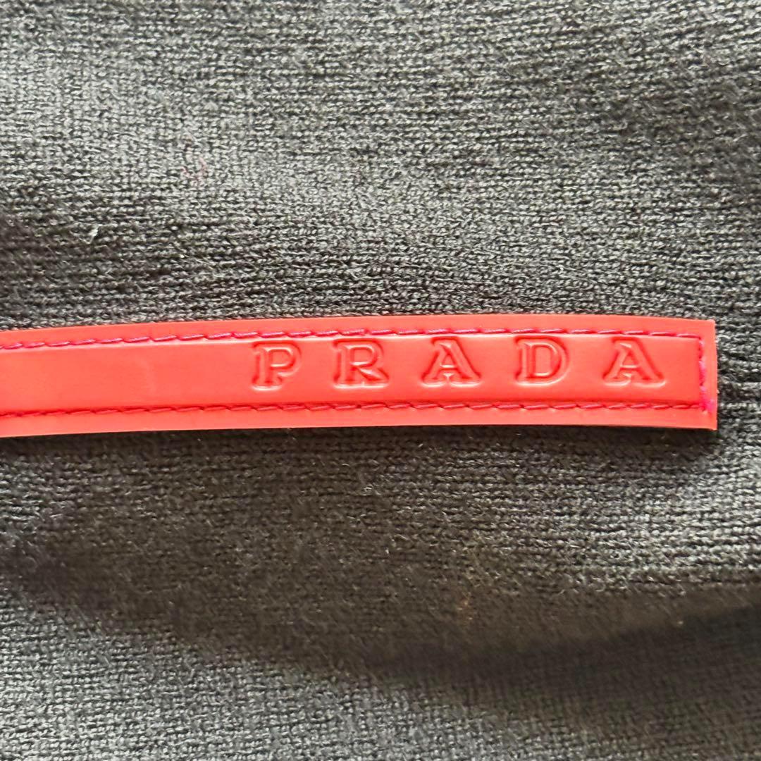 美品 PRADA SPORTS プラダスポーツ ニット帽ビーニー ロゴタグ 黒