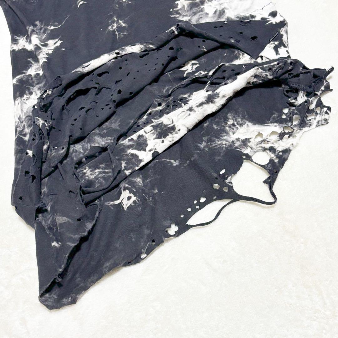 CIVARIZE クラッシュ加工 レイヤードアシメタンクトップ 46 タイダイ