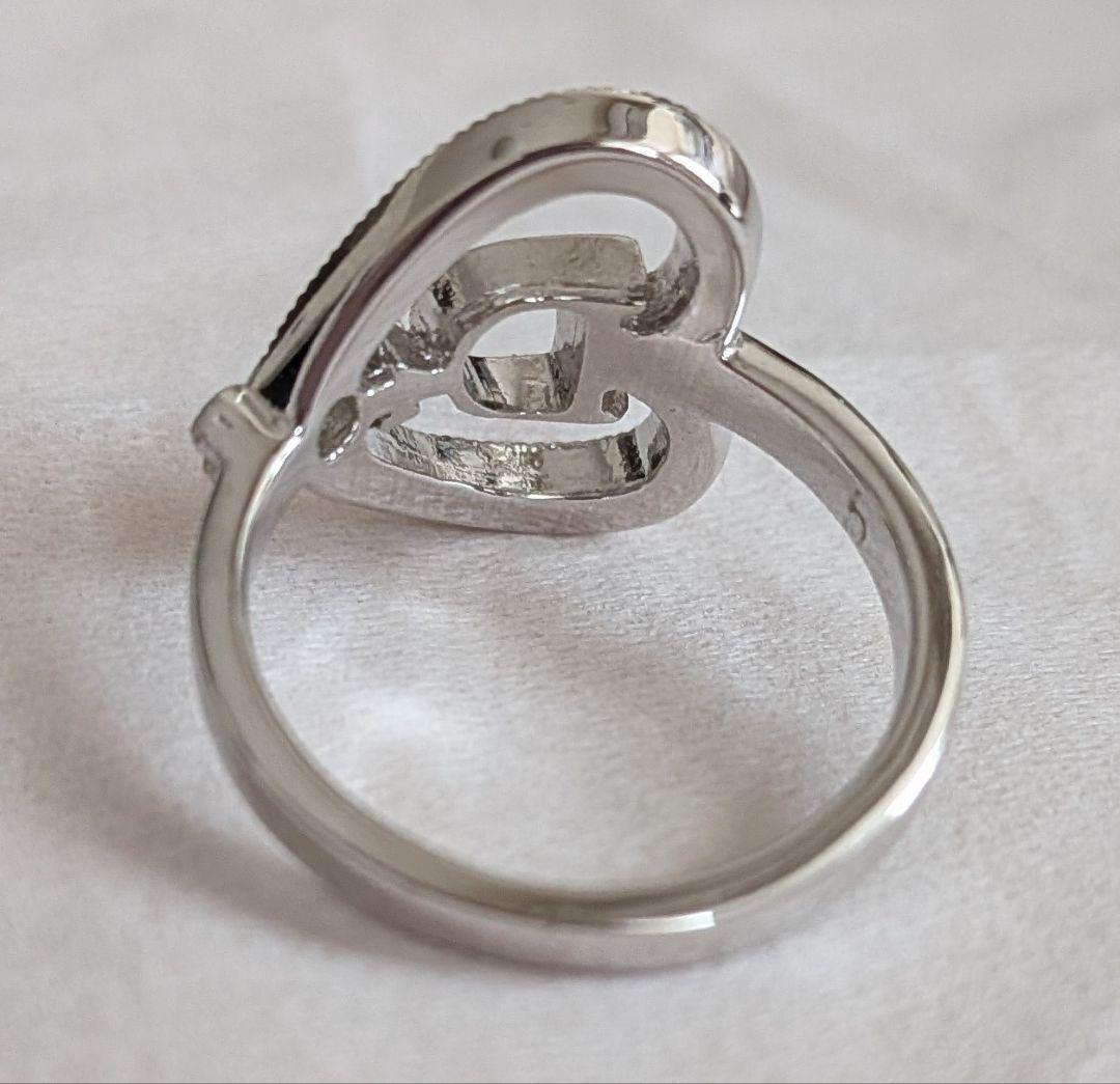 【美品】Dior　ハート　指輪　シルバー　11号