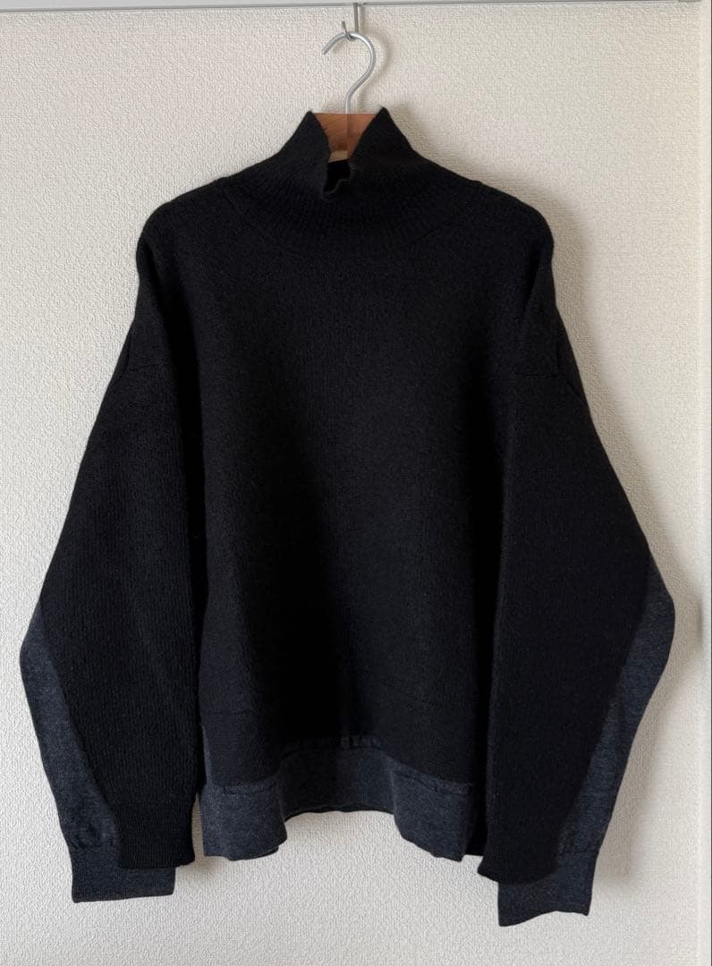 YOKE CONNECTING HIGHT NECK KNIT ハイネックニット