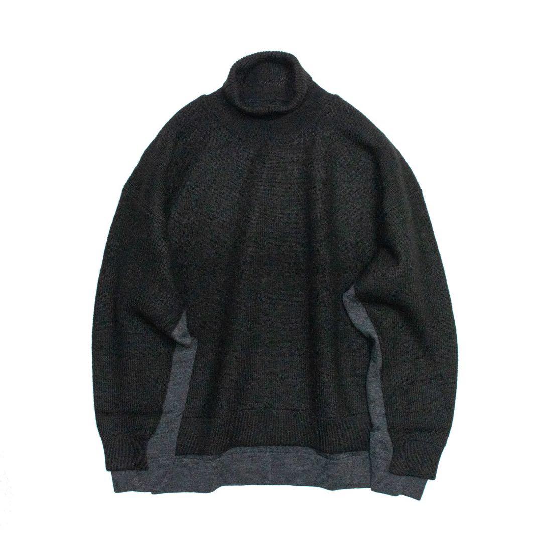 YOKE CONNECTING HIGHT NECK KNIT ハイネックニット