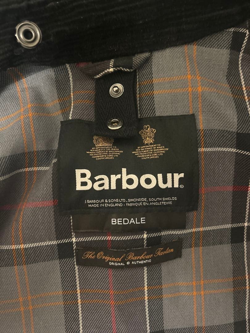 Barbour BEDALE 38 英国製 ブラック クラシック ビデイル