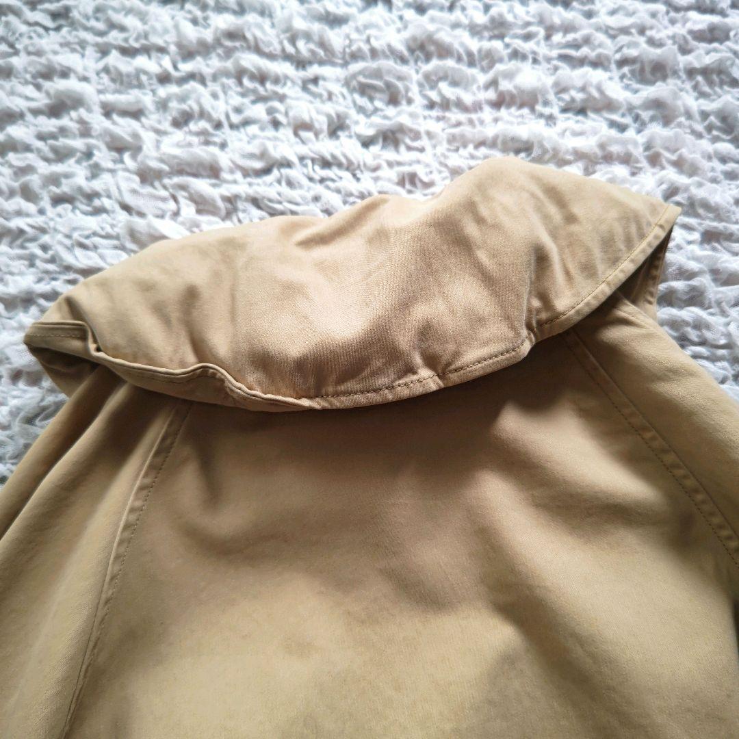 45rpm　コットン　丸襟　モッズコート　比翼　フード付き　ベージュ　2