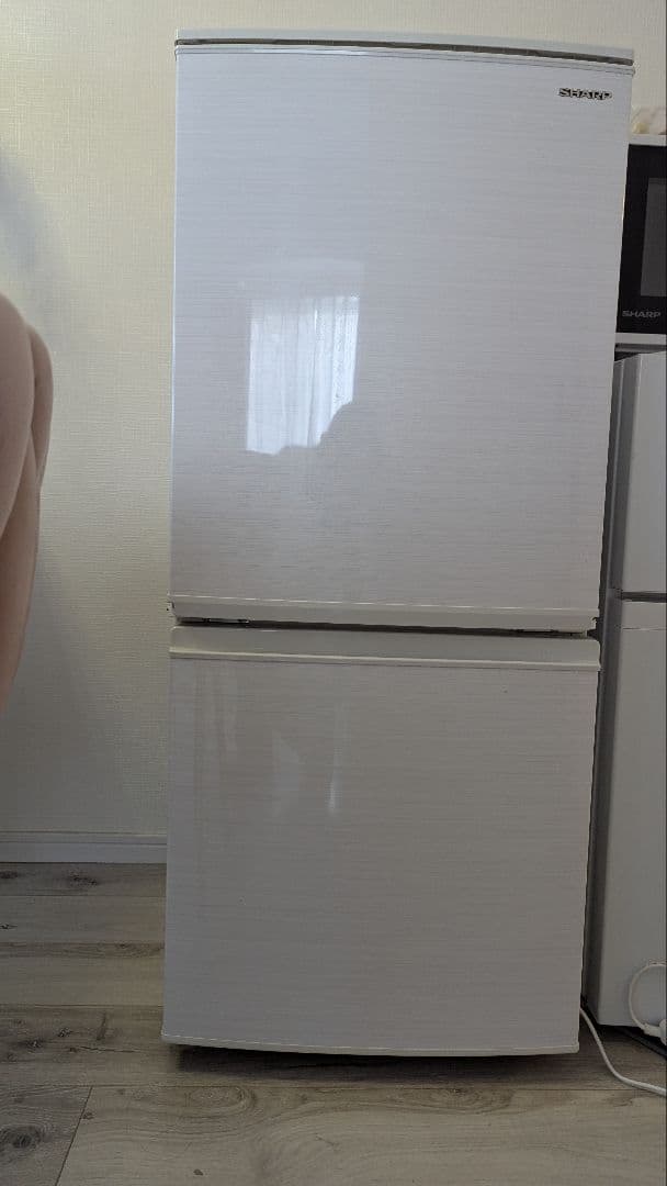 137L 一人暮らしに つけかえどっちもドア 冷蔵庫 SJ-D14F-W