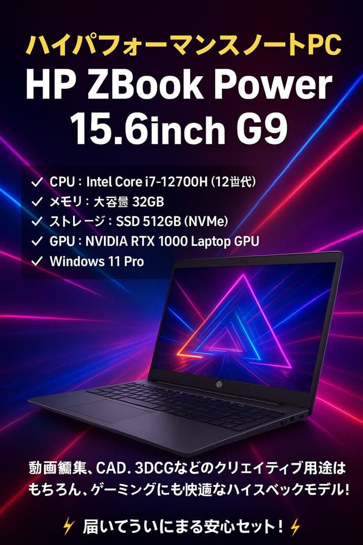 RTX A1000搭載HP ZBOOK 15.6 G9 i7-12700H