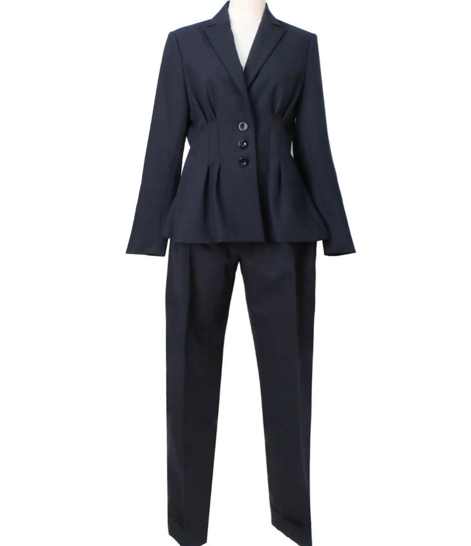 ウエストタック3つボタンジャケット&パンツの2点セットアップスーツ