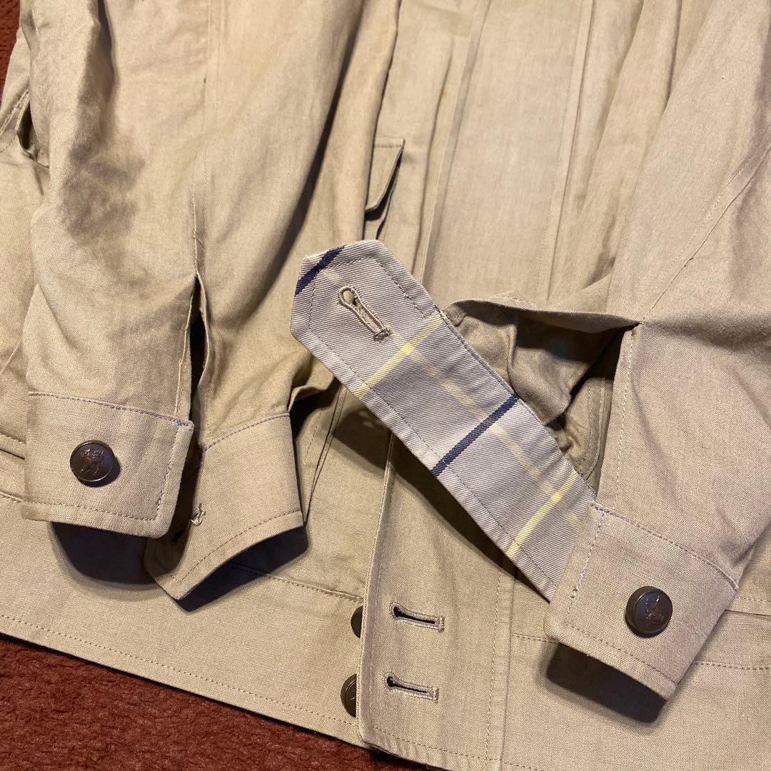 Burberry 88年イングランド製スウィングトップ　ハリントン英国製リネン