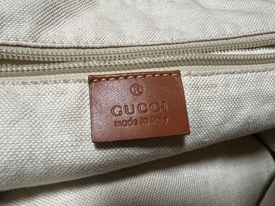 GUCCI ナイロントートバッグ　ネイビー　オールドグッチ