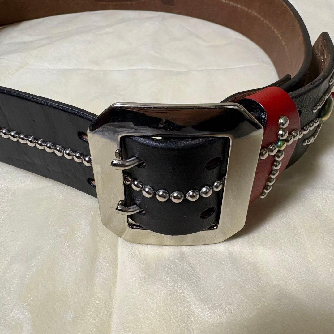 DIABOLIC スタッズベルト　スパイダー　レザー