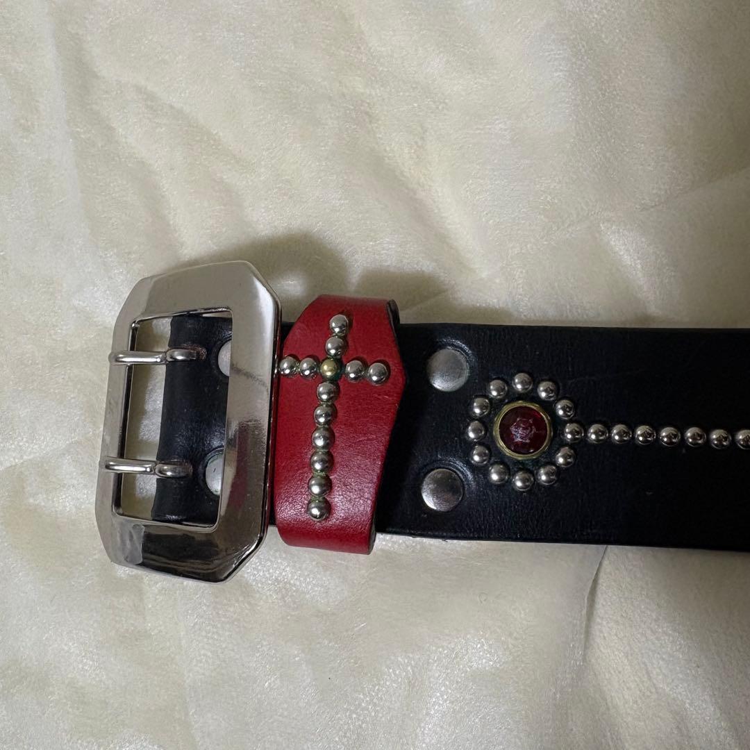 DIABOLIC スタッズベルト　スパイダー　レザー