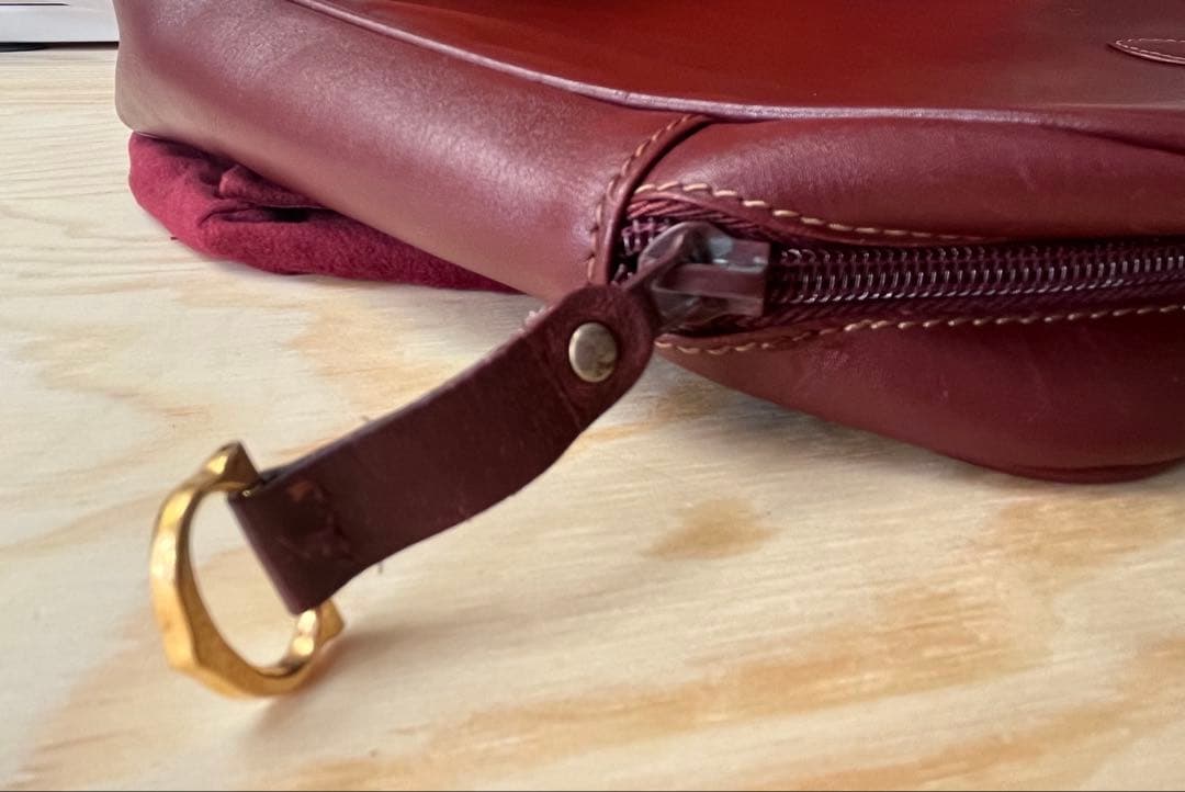 美品 カルティエ トートバッグ A4収納可 ボルドー