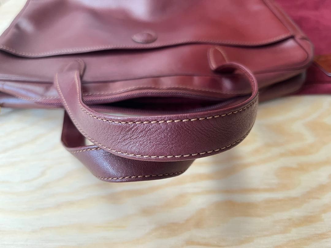 美品 カルティエ トートバッグ A4収納可 ボルドー