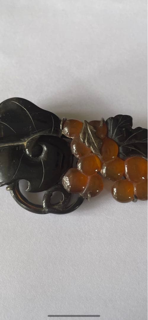 本鼈甲　銀　ブローチ　アンティーク