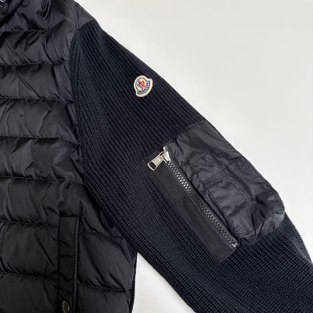 MONCLER フード付きダウンジャケット L ブラック