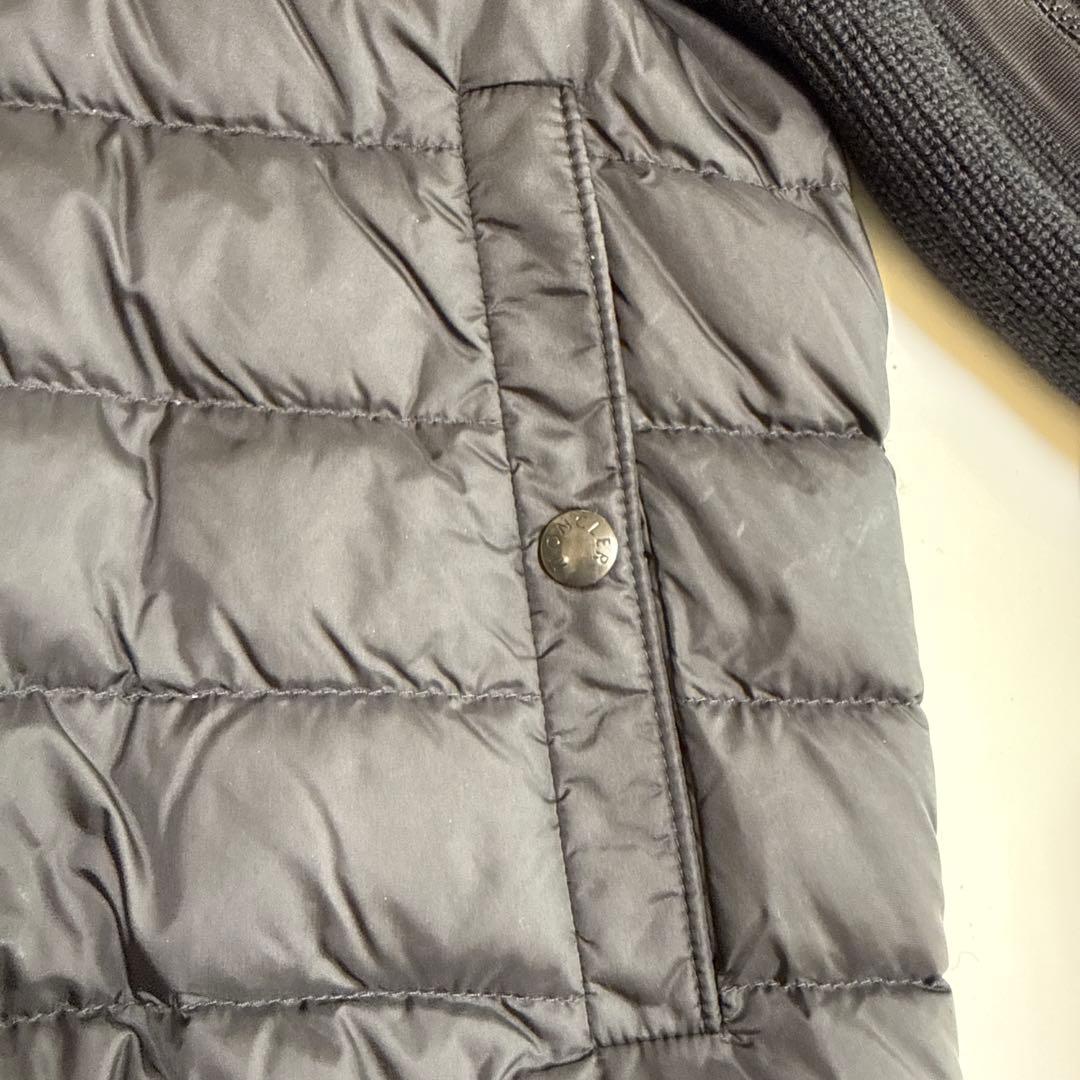 MONCLER フード付きダウンジャケット L ブラック