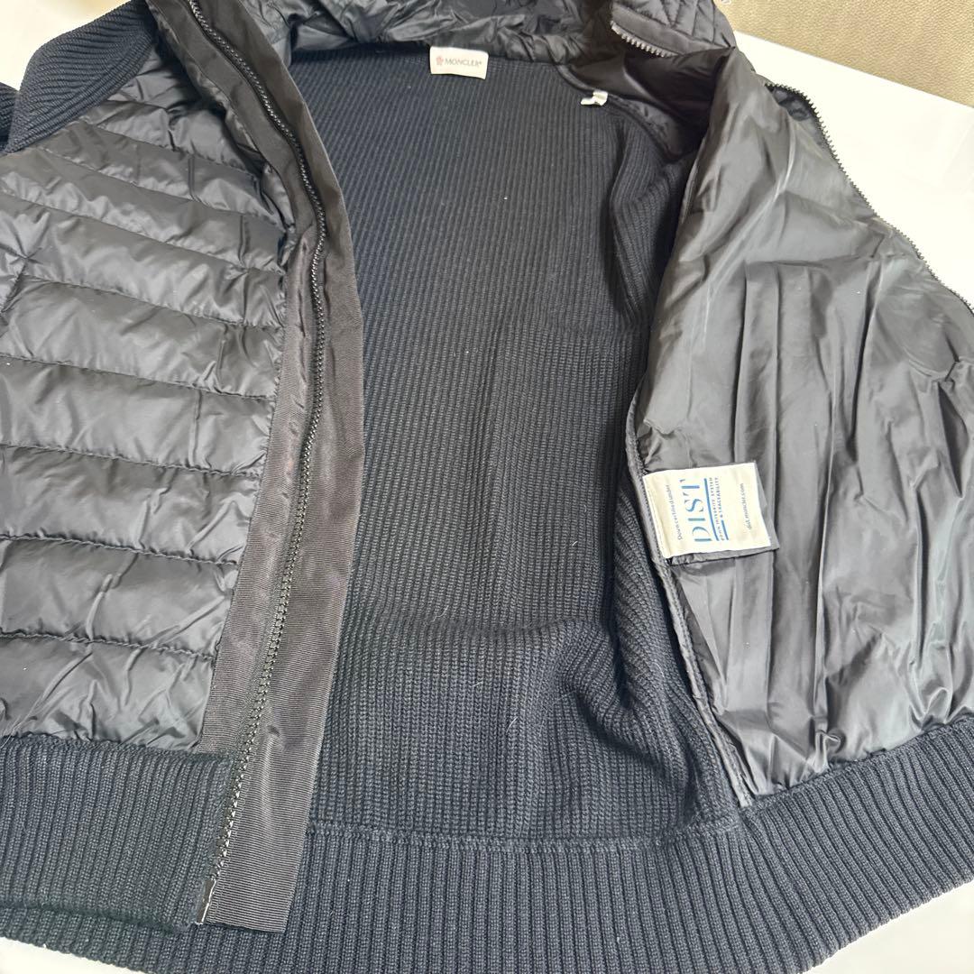 MONCLER フード付きダウンジャケット L ブラック