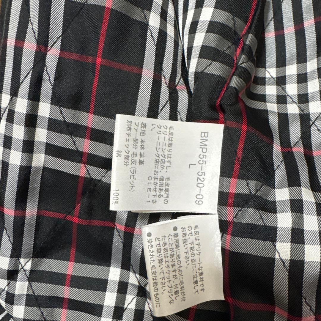 コ*！様 BURBERRY BLACK LABEL シングルライダースジャケット