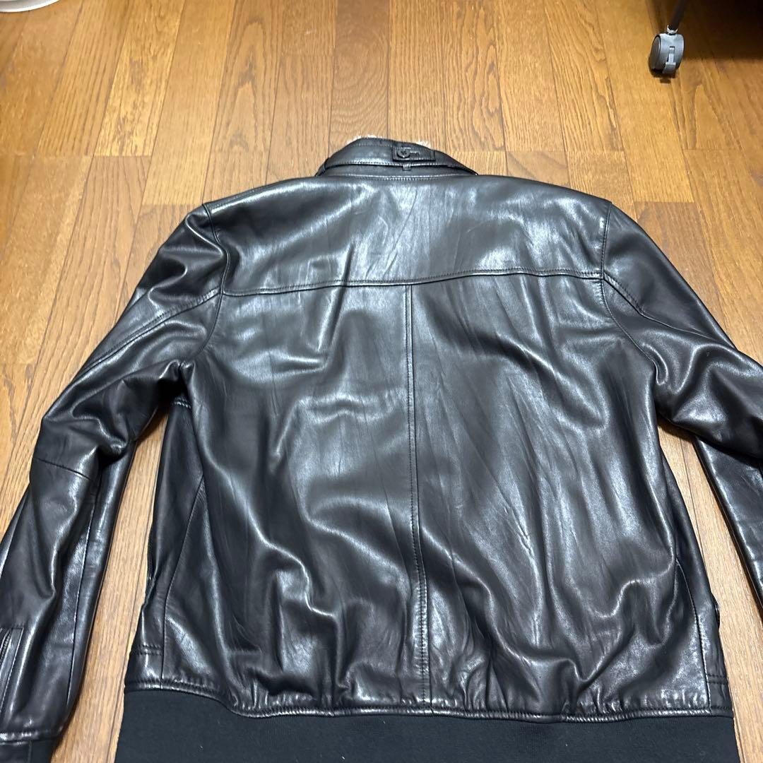 コ*！様 BURBERRY BLACK LABEL シングルライダースジャケット