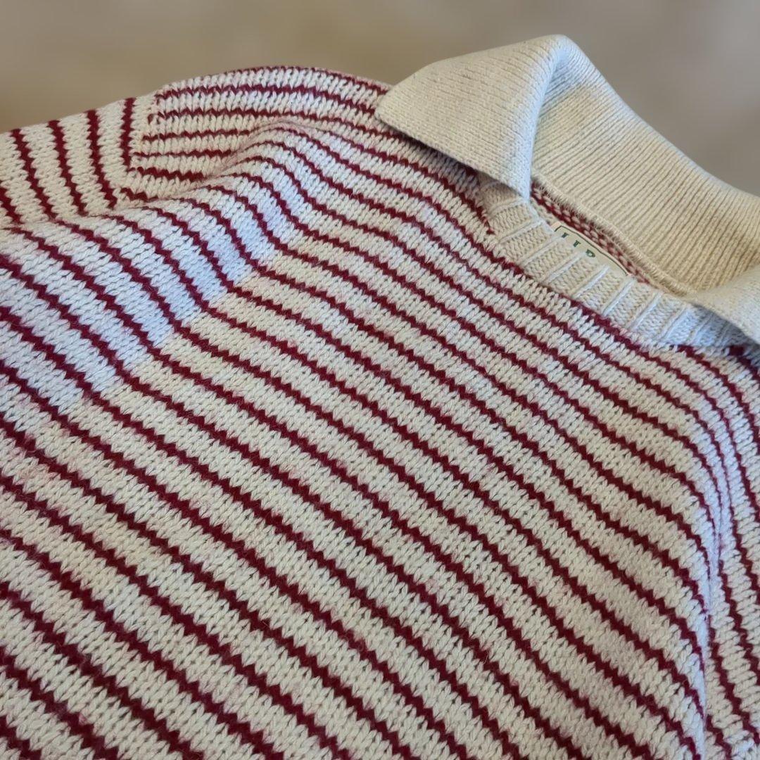 バ*ン様 70年代 ヴィンテージ　エルエルビーン　ボーダー襟付きニット　希少