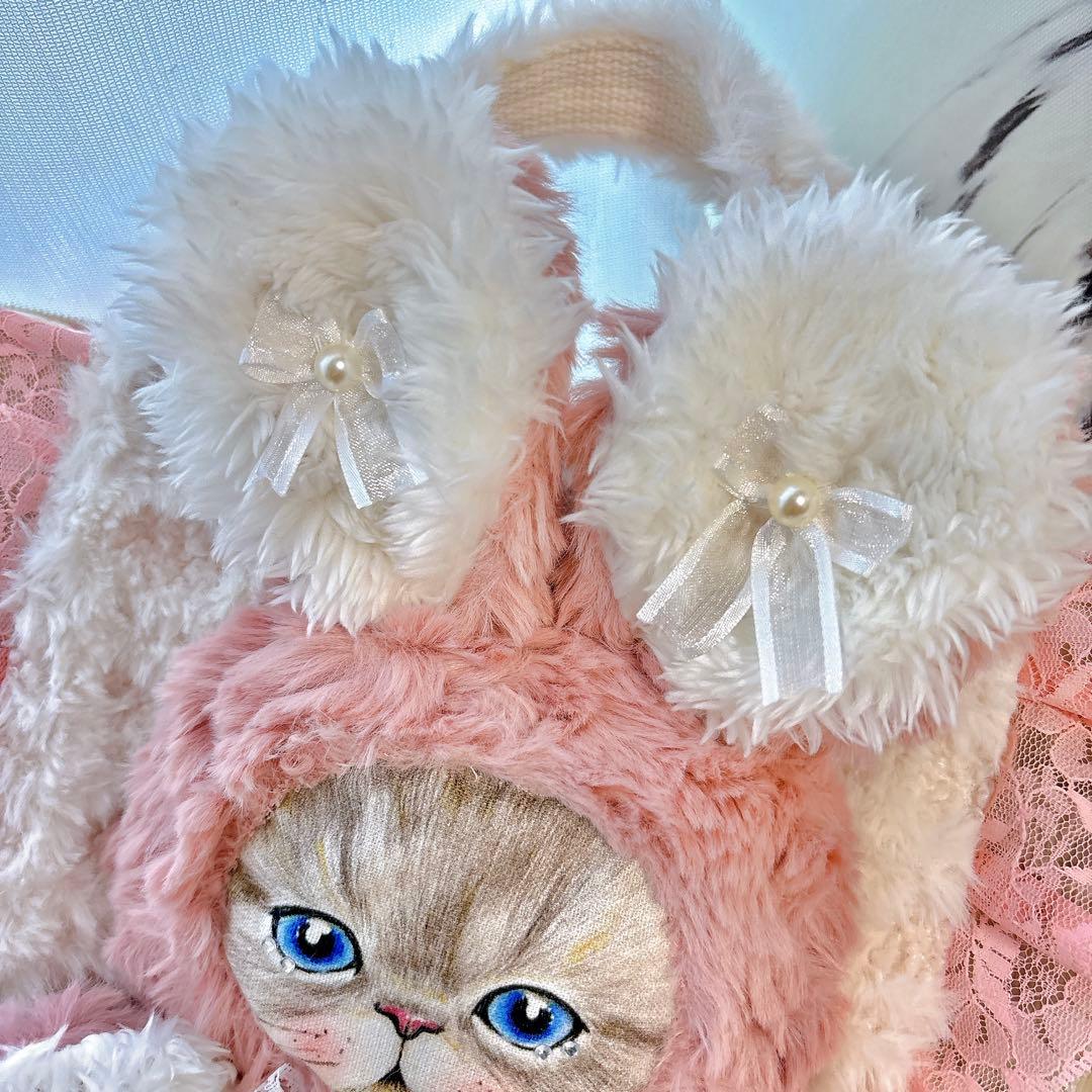 ☆*☆様 コヤンイサムチョン　バック　ふわふわファー　ルミちゃん　ピンク×アイボ