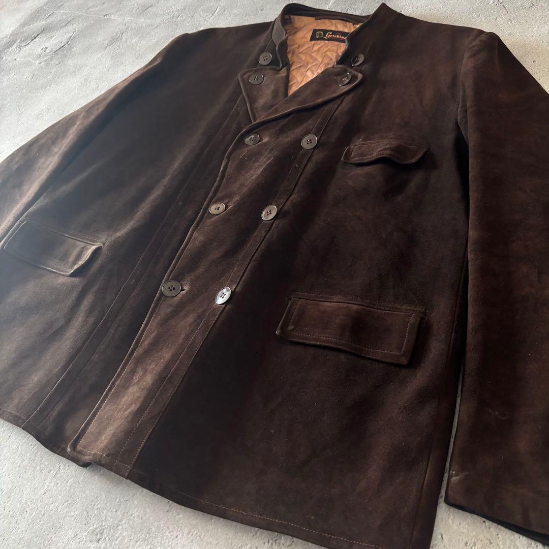 40s Swedish Vintage ゴートスキン スエード ダブルジャケット