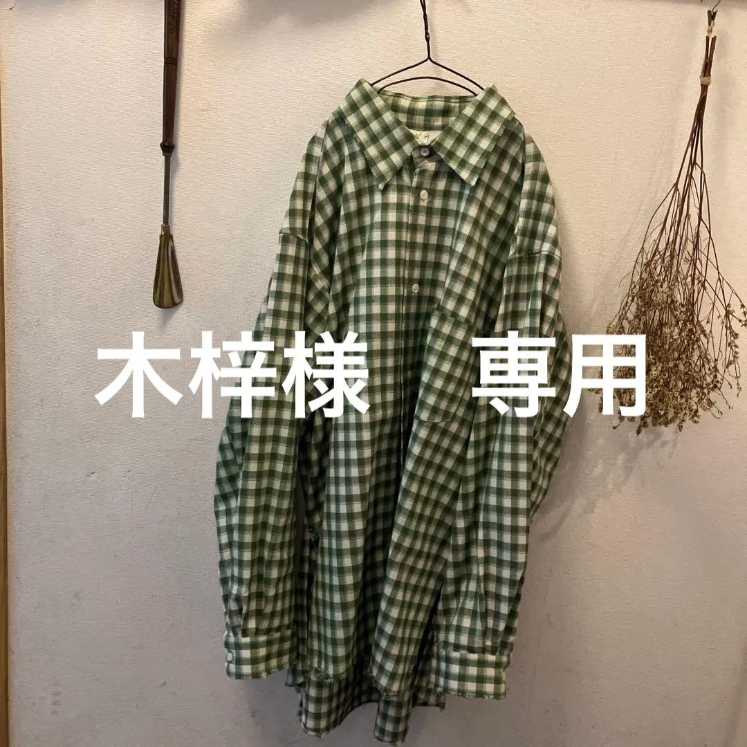 【ANCELLM】C/R CHECK OVER SHIRT /GREEN 1