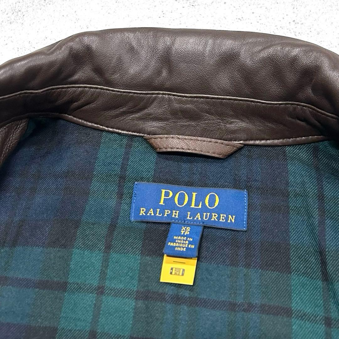 専用！極美品 QRタグ ポロラルフローレン レザージャケット スウィングトップ