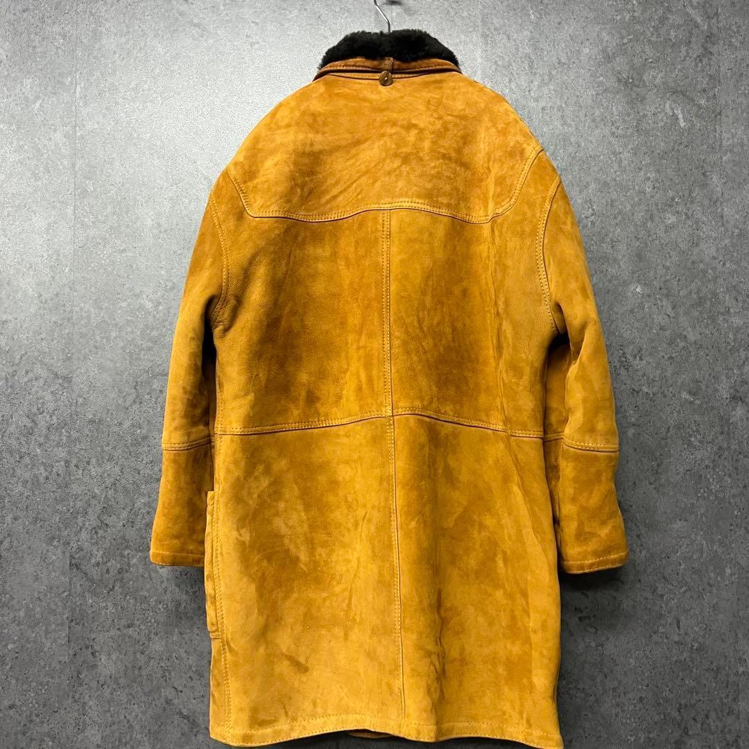 ☆ユーロ古着☆vintage【ムートン レザー スエード コート】メンズL