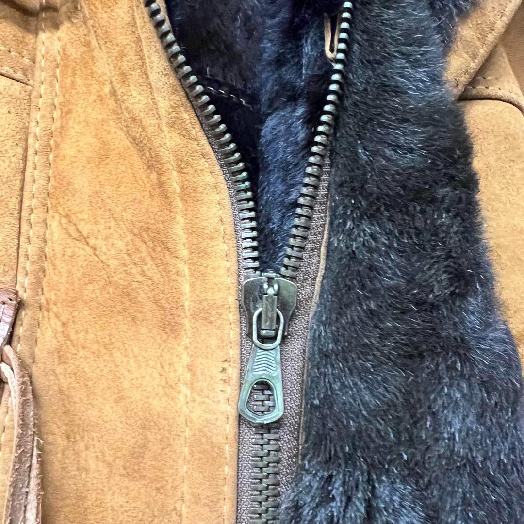 ☆ユーロ古着☆vintage【ムートン レザー スエード コート】メンズL