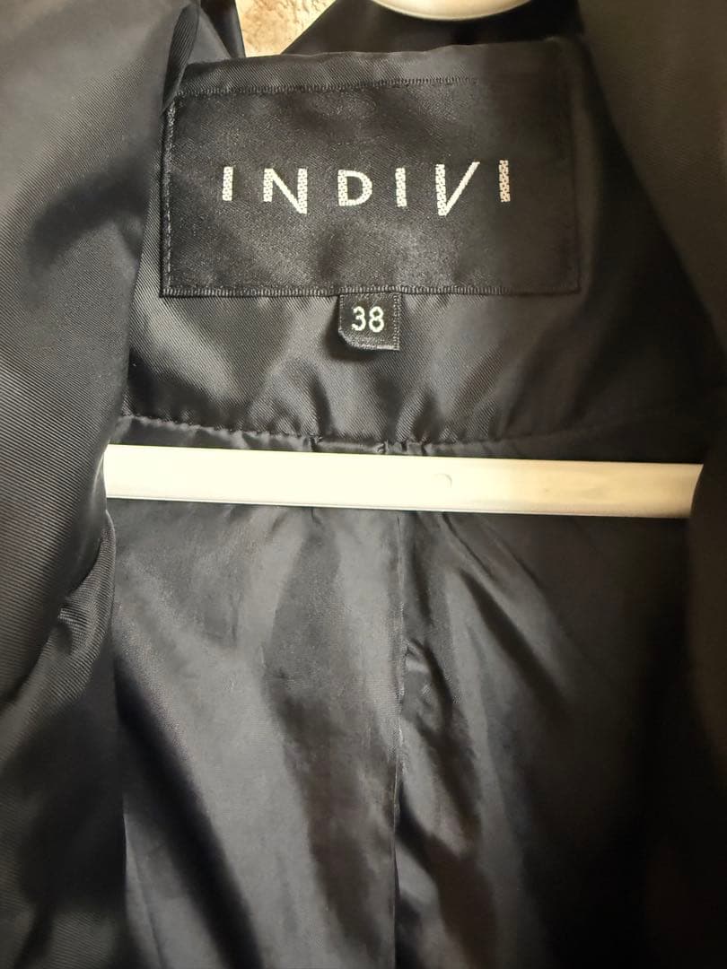 と*ん様 INDIVI シャンブレーフーテッドミドルダウン