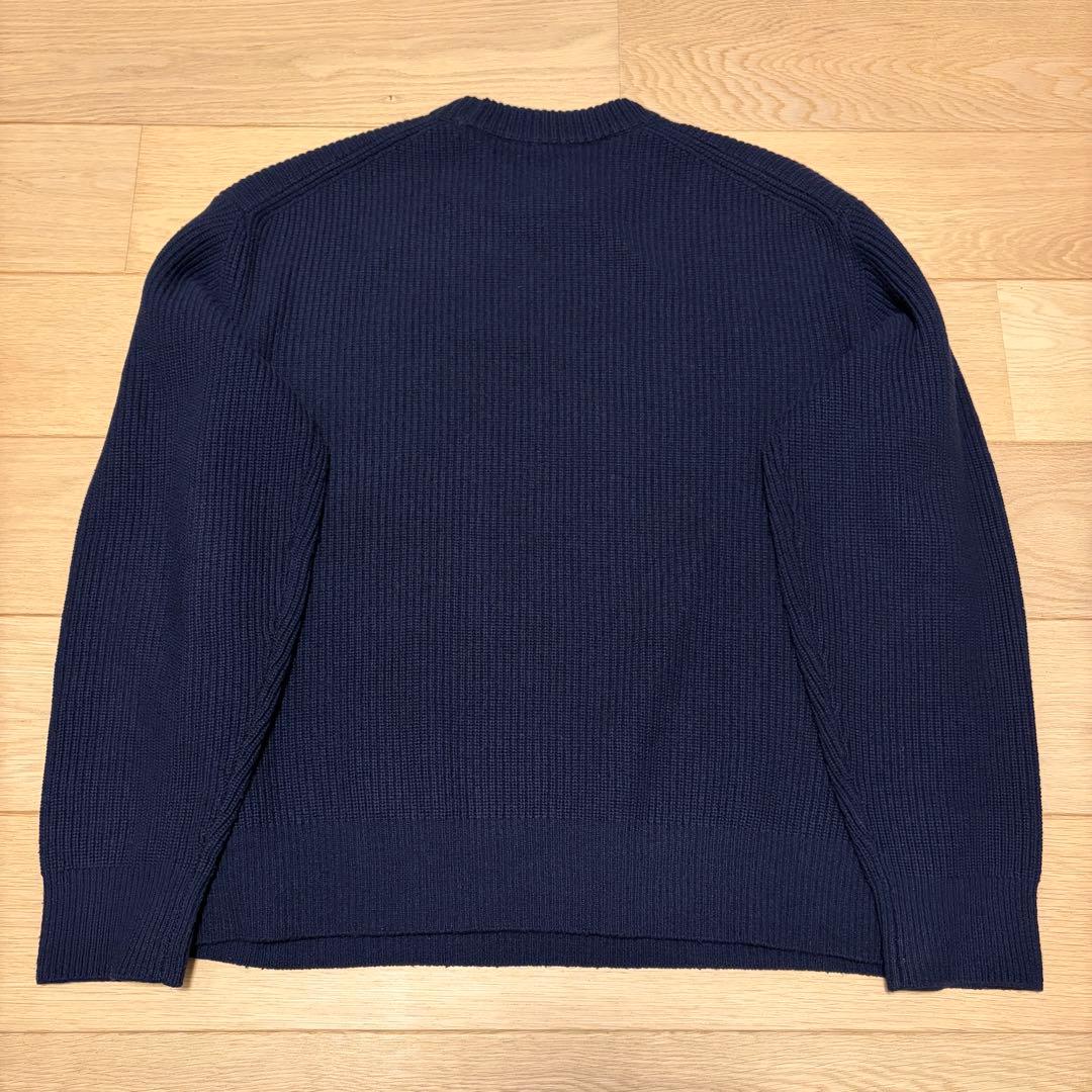 メゾンキツネ ニット プルオーバー フォックスヘッド ネイビー S