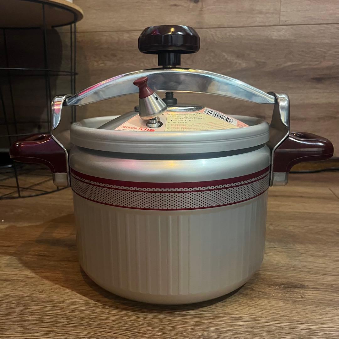 未使用品　理研 圧力鍋 PMC-600 クックオール6.0L レトロ　RIKEN