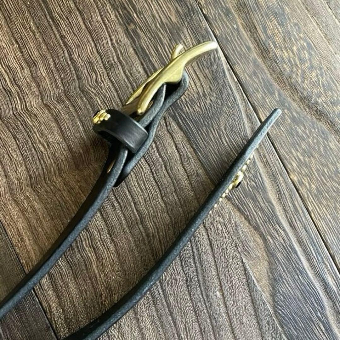 ディッキーズ874専用スタッズベルト　シボ　真鍮　HTC CALEE