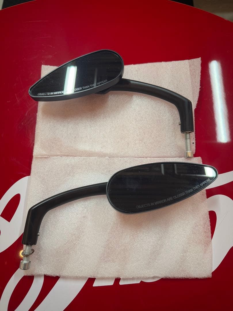 kuryakyn（クリアキン）バイク サイドミラー 2個セット 黒 ハーレー