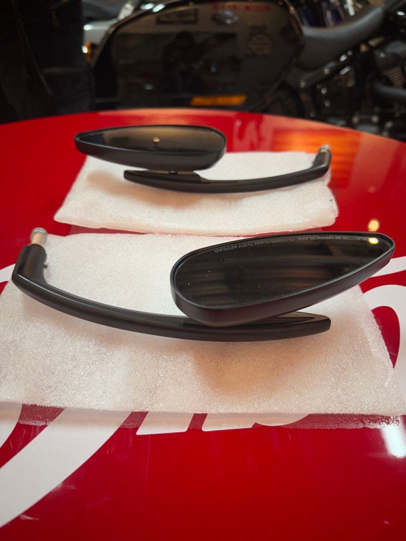 kuryakyn（クリアキン）バイク サイドミラー 2個セット 黒 ハーレー