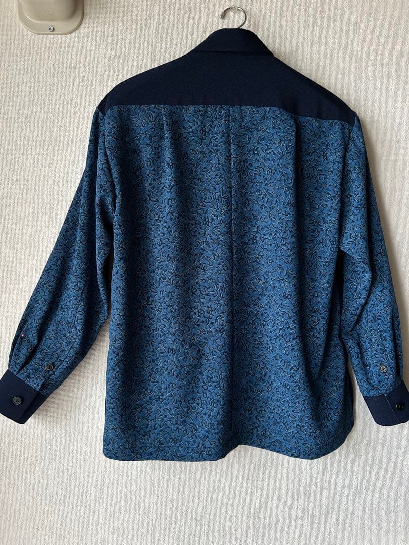 手作りのポリエステル縮緬反物生地メンズかりゆしウェアLLサイズ