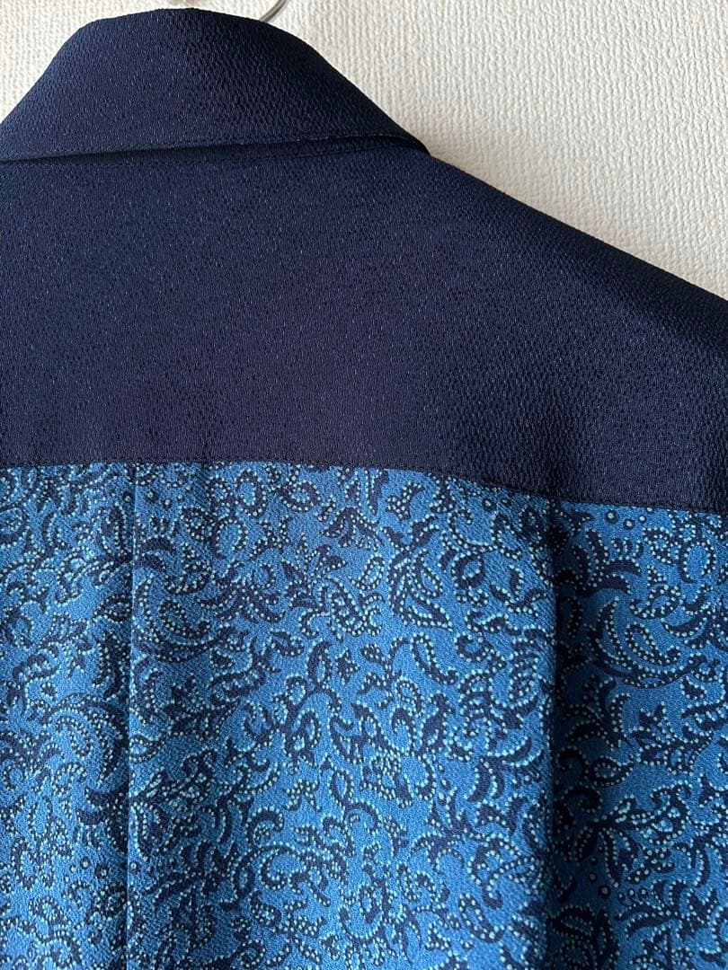 手作りのポリエステル縮緬反物生地メンズかりゆしウェアLLサイズ