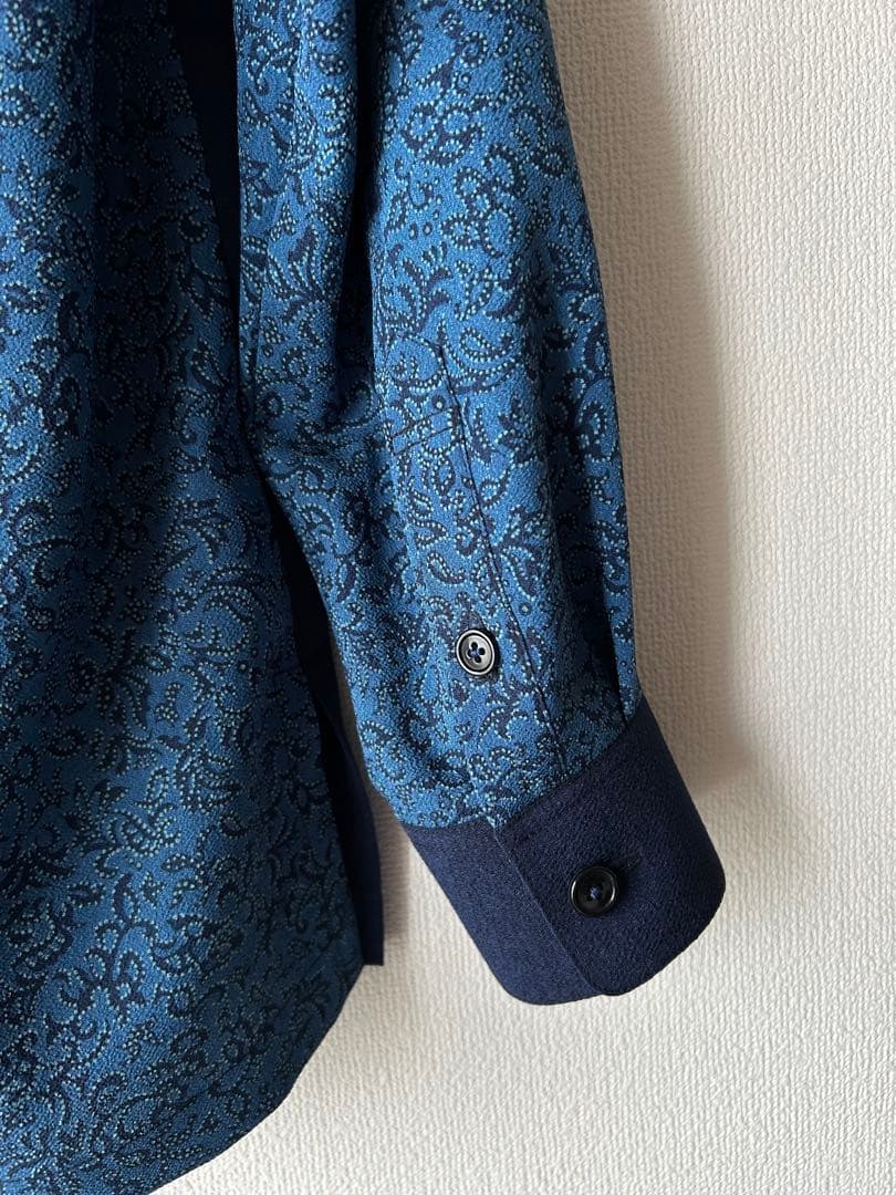 手作りのポリエステル縮緬反物生地メンズかりゆしウェアLLサイズ