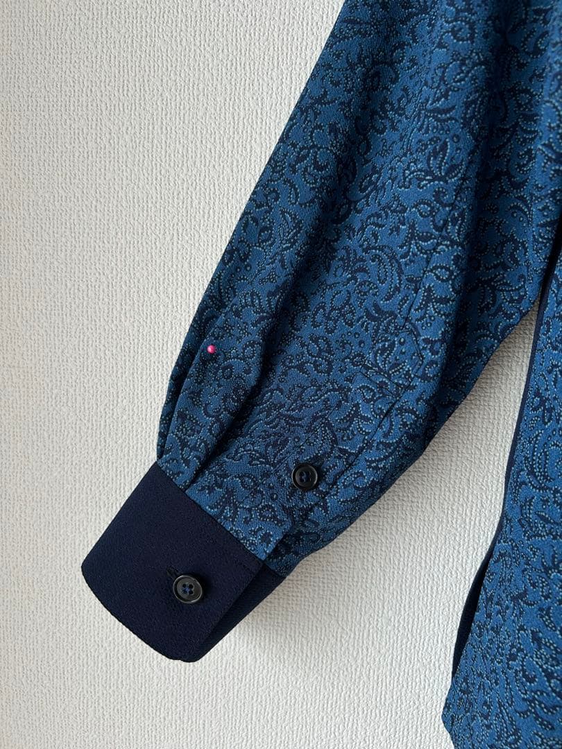 手作りのポリエステル縮緬反物生地メンズかりゆしウェアLLサイズ