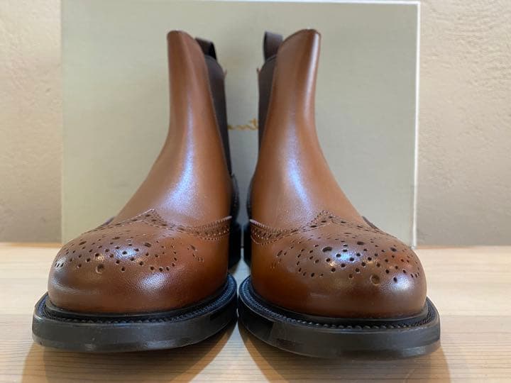新品 SANTONI サントーニ サイドゴアブーツ フルブローグ ウィングチップ