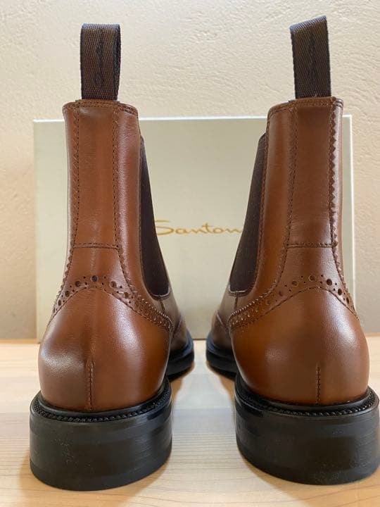 新品 SANTONI サントーニ サイドゴアブーツ フルブローグ ウィングチップ